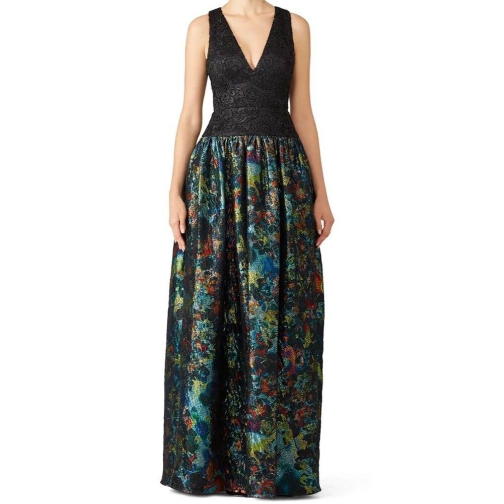 Monique Lhuillier ML Multicolor Gown Size 2